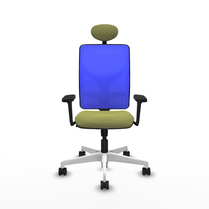 PIQUERAS Y CRESPO Silla de oficina Motilla con mecanismo Sincro, Verde oliva y Azul PIQUERAS Y CRESPO Silla de oficina Motilla con mecanismo Sincro, Verde oliva y Azul