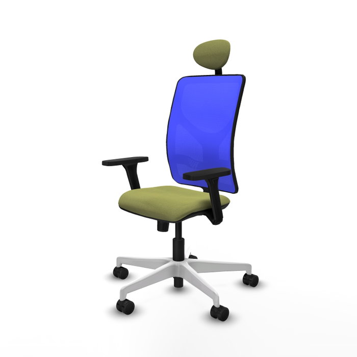 PIQUERAS Y CRESPO Silla de oficina Motilla con mecanismo Sincro, Verde oliva y Azul PIQUERAS Y CRESPO Silla de oficina Motilla con mecanismo Sincro, Verde oliva y Azul