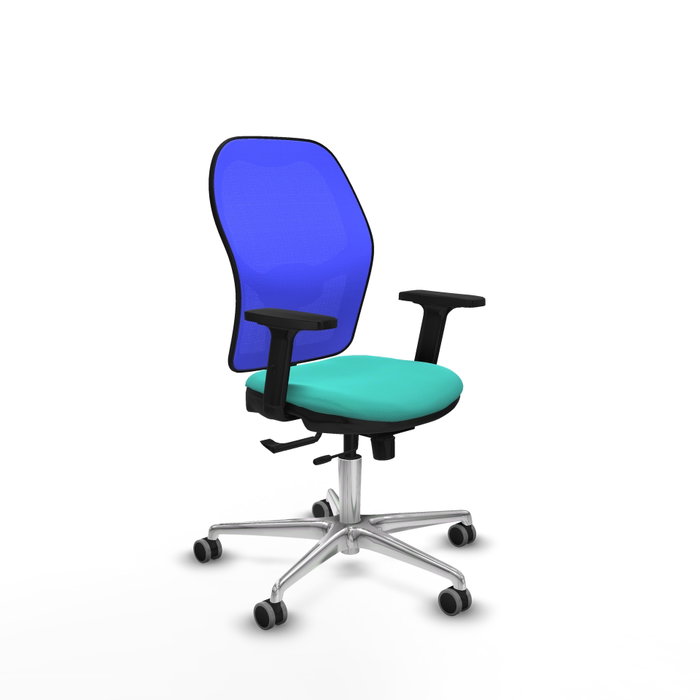 PIQUERAS Y CRESPO Silla de oficina Jorquera con mecanismo Sincro/Traslack, Turquesa y Azul PIQUERAS Y CRESPO Silla de oficina Jorquera con mecanismo Sincro/Traslack, Turquesa y Azul