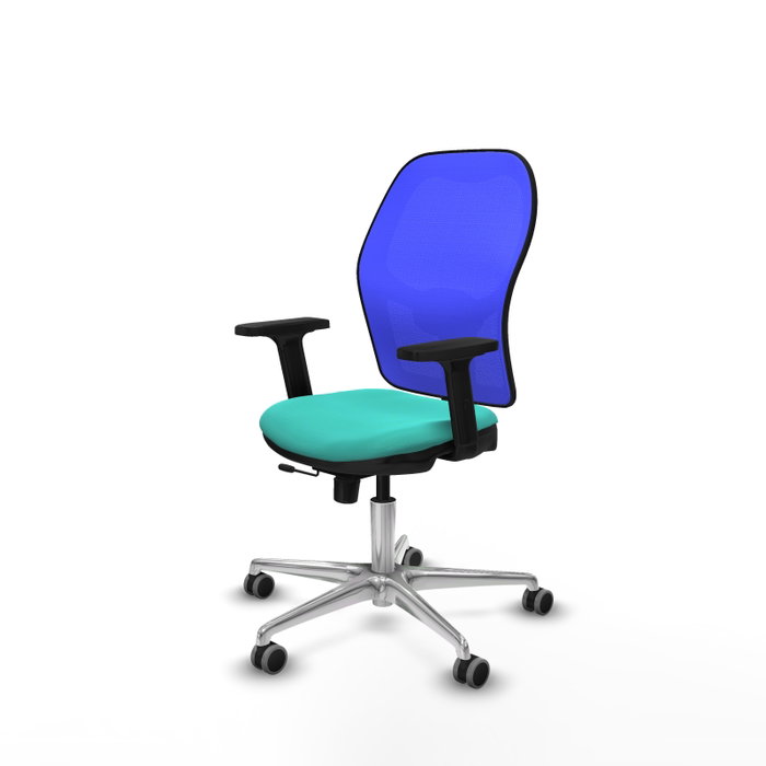 PIQUERAS Y CRESPO Silla de oficina Jorquera con mecanismo Sincro/Traslack, Turquesa y Azul PIQUERAS Y CRESPO Silla de oficina Jorquera con mecanismo Sincro/Traslack, Turquesa y Azul