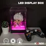 Konix Caja de Visualización LED para Figuras Compatible con Funko Pop y Banpresto Qposket con Iluminación RGB Cable USB