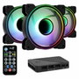 Aerocool Mirage 12Cm Argb Fan Kit, 3X Argb Infinite Mirror Fan + H66F Controller