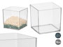 Giftdecor Jarron Decorativo Aparenza, Cuadrado de Acrilico Transparente, Dimensiones 10 cm Ancho x 10 cm Alto x 10 cm Largo (Set de 24)