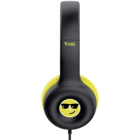 Trust Auriculares Infantiles Nouna Kids con Micrófono Negros 25406 - Limitación Volumen 85dB, Plegables