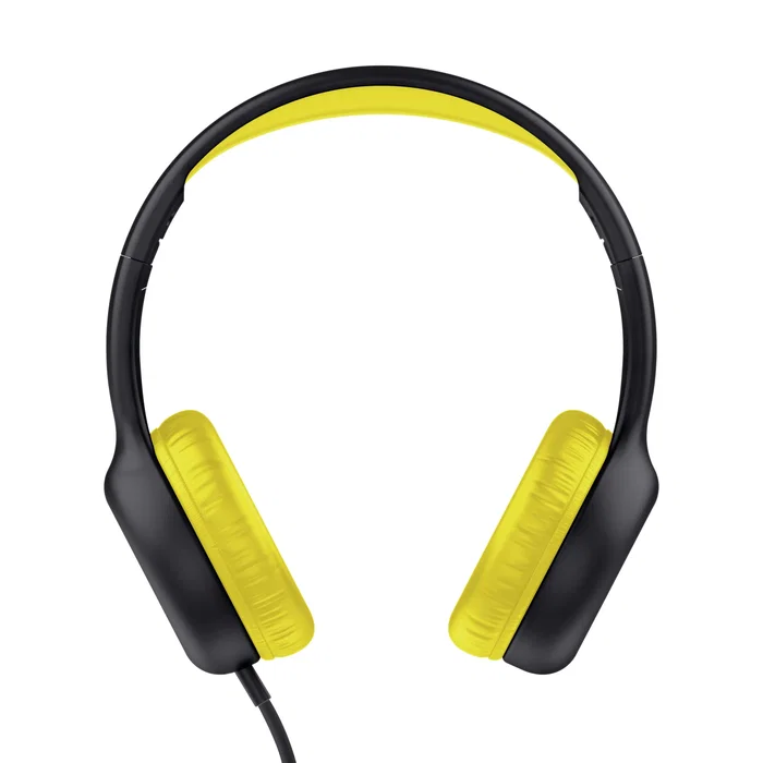 Trust Auriculares Diadema Alámbrico para Niños Nouna Kids Negro y Amarillo con Micrófono Integrado y Conector 3.5 mm