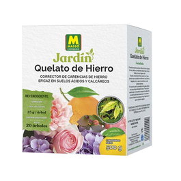 Massó Fertilizante NK Quelato de Hierro 500 g Granulado para Combatir Clorosis Férrica - 2.4% Fe, 3% N, 15% K - Aplicación Directa al Suelo - 500 g para Hasta 20 Árboles