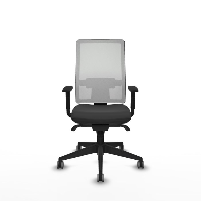 PIQUERAS Y CRESPO Silla de oficina Horna con mecanismo Sincro, Gris oscuro y Blanco