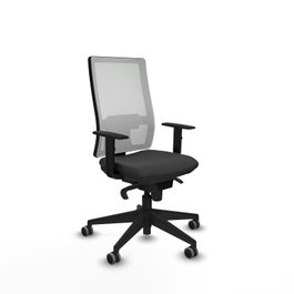 PIQUERAS Y CRESPO Silla de oficina Horna con mecanismo Sincro, Gris oscuro y Blanco