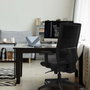 PIQUERAS Y CRESPO Silla de oficina Horna con mecanismo Sincro, Gris oscuro y Blanco