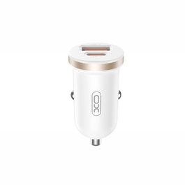 XO Cargador de coche CC56 PD 30W con 1x USB-C y 1x USB-A, blanco