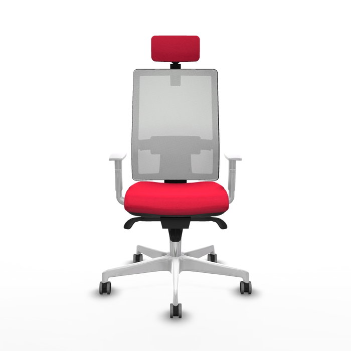 PIQUERAS Y CRESPO Silla de oficina Horna con mecanismo Sincro, Rojo y Blanco PIQUERAS Y CRESPO Silla de oficina Horna con mecanismo Sincro, Rojo y Blanco