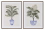 DKD Home Decor Cuadro Colonial Palmera Blanco Beige (2 Unidades)