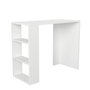 Hanah Home Mesa de Estudio Blanca Estilo Escandinavo con Estantes y Fijación a la Pared 90x74x40cm Tablero Melamina 18mm