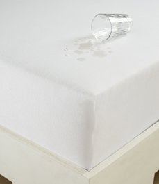 L'essentiel linge de maison Protector de Cama Doble Impermeable Lavable 160 x 200 cm Poliéster Blanco