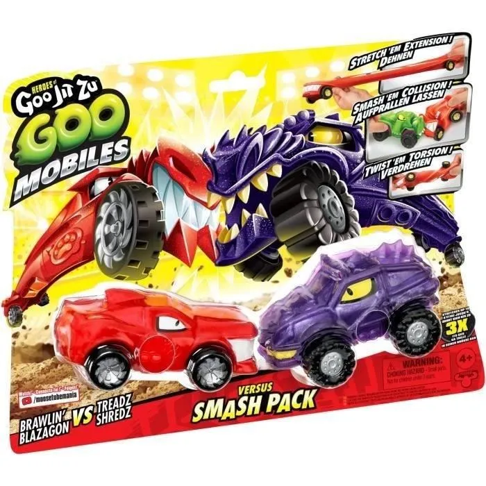 Moose Toys MOO0630996426753 Vehículos en Miniatura Goo Mobiles Blazagon vs Treads Shredz Moose Toys MOO0630996426753 Vehículos en Miniatura Goo Mobiles Blazagon vs Treads Shredz