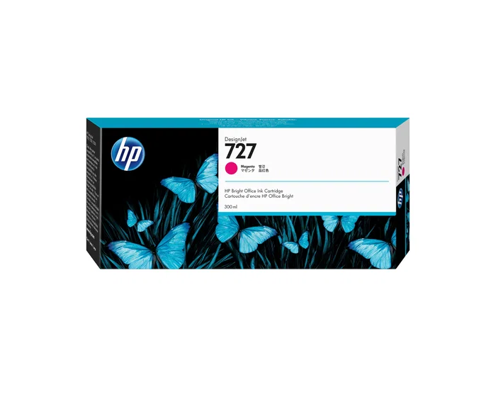 HP Cartucho de Tinta 727 Magenta 300ml F9J77A HP Cartucho de Tinta 727 Magenta 300ml F9J77A