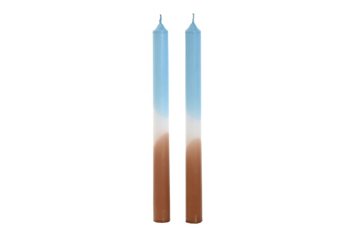DKD Home Decor Set de 2 Velas de Cera de Parafina Azul 2x2x25 cm DKD Home Decor Set de 2 Velas de Cera de Parafina Azul 2x2x25 cm