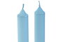 DKD Home Decor Set de 2 Velas de Cera de Parafina Azul 2x2x25 cm