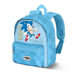 Karactermania Sonic Mochila Joy Jump para preescolar 27x22x10 cm, ligera con compartimento y espalda acolchada, azul, poliéster, a partir de 3 años