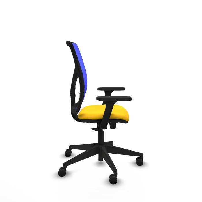 PIQUERAS Y CRESPO Silla de oficina Motilla con mecanismo Sincro, Amarillo y Azul PIQUERAS Y CRESPO Silla de oficina Motilla con mecanismo Sincro, Amarillo y Azul