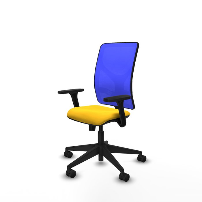 PIQUERAS Y CRESPO Silla de oficina Motilla con mecanismo Sincro, Amarillo y Azul PIQUERAS Y CRESPO Silla de oficina Motilla con mecanismo Sincro, Amarillo y Azul