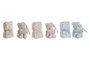 DKD Home Decor Peluche Manta Bebé Rosa, Azul, Beige Poliéster 100 x 1 x 80 cm Set 2 Piezas