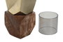 DKD Home Decor Portavelas de Aluminio y Cristal Dorado