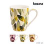 Kozina Taza de Diseño Plumas, Colores Surtidos, Capacidad 340 ml, Medidas Ø8.5 x 12 x 10.5 cm