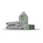 Lindy Bloqueador de puerto USB Tipo A, Pack de 4 + Llave, Verde