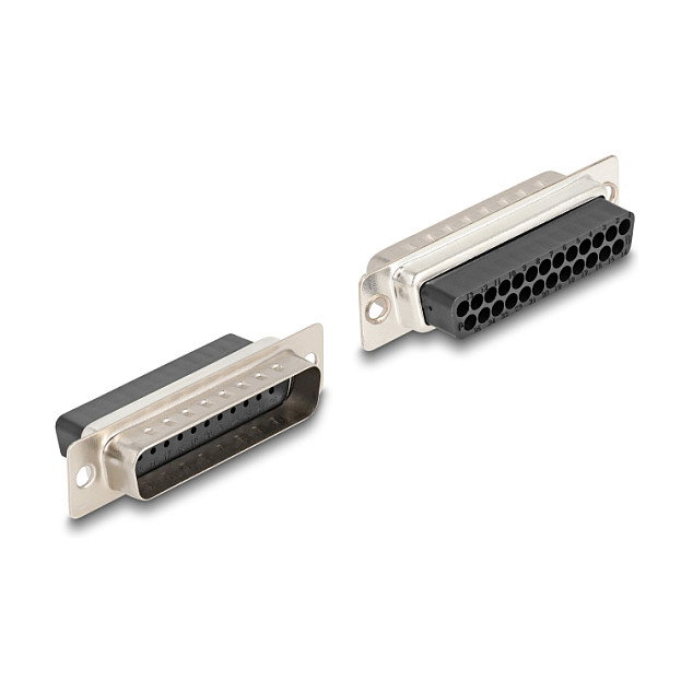 DeLOCK 67117 Adaptador de montaje D-Sub 25 Pin hembra a RJ45 hembra, Blanco