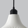 VITA Lámpara Colgante Blanco y Negro con Cable Negro E27