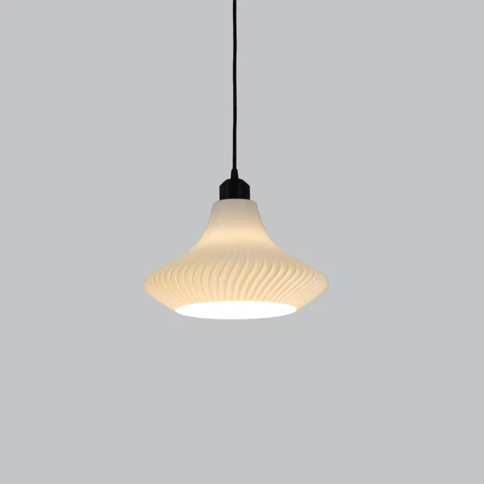 Vita Lámpara Colgante Vita Blanca/Florón Negro/Cable Negro