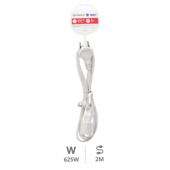 GSC Evolution Prolongador 2x0.75mm 2M Blanco