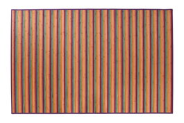 DKD Home Decor Alfombra de Bambú Rayas Multicolor 160x230