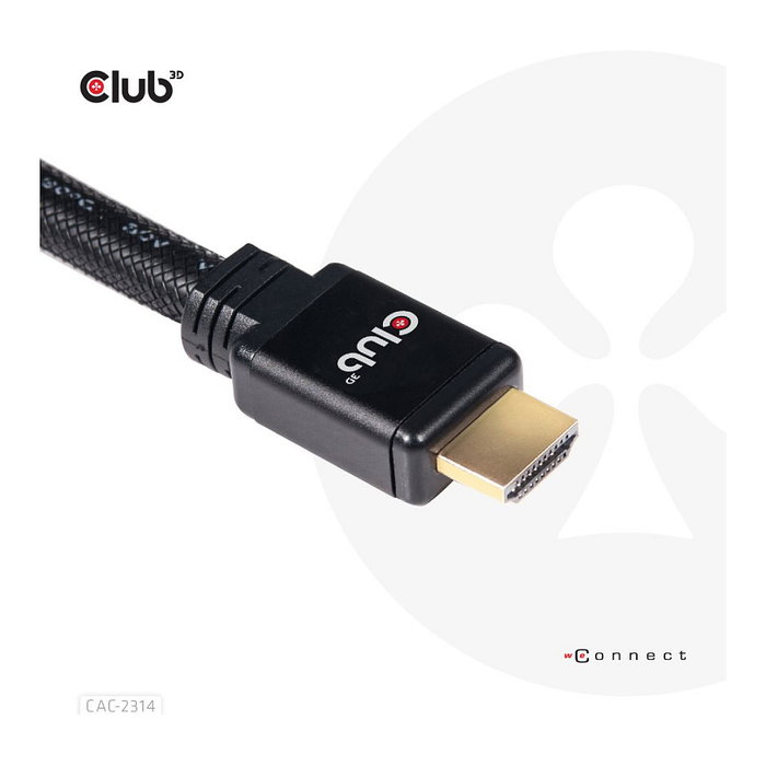 Club 3D Cable HDMI 2.0 (A-A) 15 m con tecnología RedMere, 18 Gbit/s, 4K Ultra HD a 60Hz, 3D, HDR, Full HD 1080p, Conectores Chapados en Oro