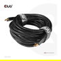 Club 3D Cable HDMI 2.0 (A-A) 15 m con tecnología RedMere, 18 Gbit/s, 4K Ultra HD a 60Hz, 3D, HDR, Full HD 1080p, Conectores Chapados en Oro