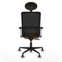 PIQUERAS Y CRESPO Silla de oficina Zulema Naranja y Negro