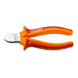 Unior Alicate de Corte Plástico Flush Cutter, Cuerpo Forjado, Mango Ergonómico Bicomponente, Acero Templado para Taller y Mantenimiento
