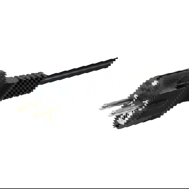 EQUIP 112110 Cable de Alimentación C18 a Schuko, 1.80m, Ángulo 180°, Negro