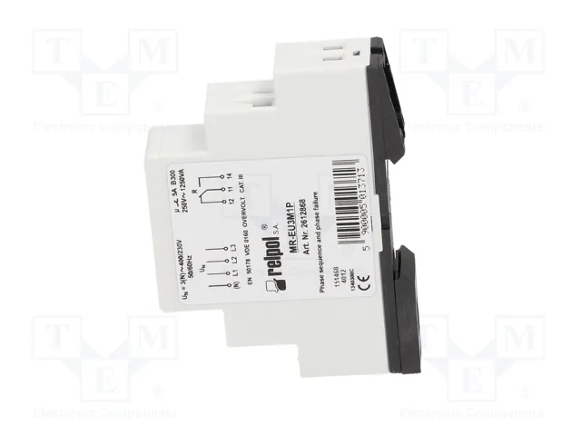 RELPOL MR-EU3M1P Relé de monitorización de tensión 3 x 400V AC SPDT RELPOL MR-EU3M1P Relé de monitorización de tensión 3 x 400V AC SPDT