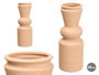 Giftdecor Jarron Conico 44 cm Tierra Ceramica Marron 44x15x15 cm (Set de 4)