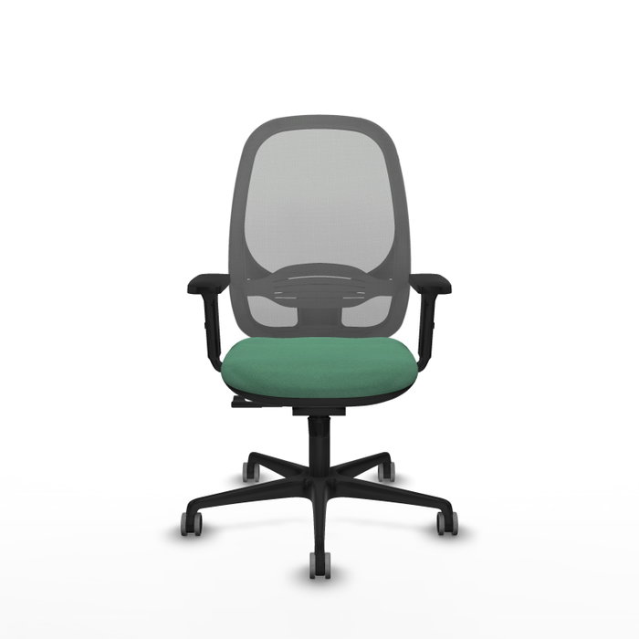 PIQUERAS Y CRESPO Silla de oficina Cilanco con mecanismo Sincro Verde esmeralda y Gris