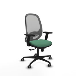 PIQUERAS Y CRESPO Silla de oficina Cilanco con mecanismo Sincro Verde esmeralda y Gris