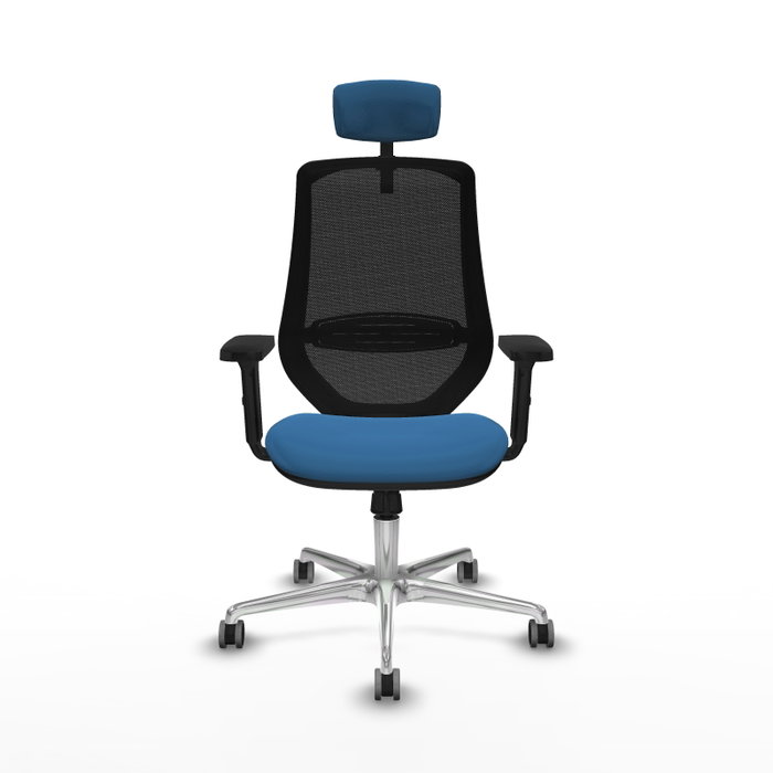 PIQUERAS Y CRESPO Silla de oficina Mardos con mecanismo Sincro, Azul claro y Negro