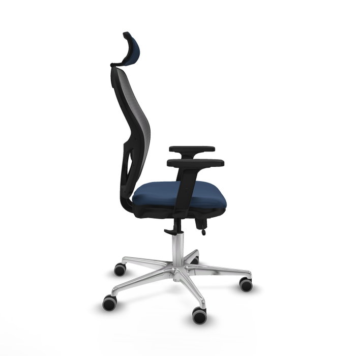 PIQUERAS Y CRESPO Silla de oficina Jorquera con mecanismo Sincro/Traslack Azul marino y Negro