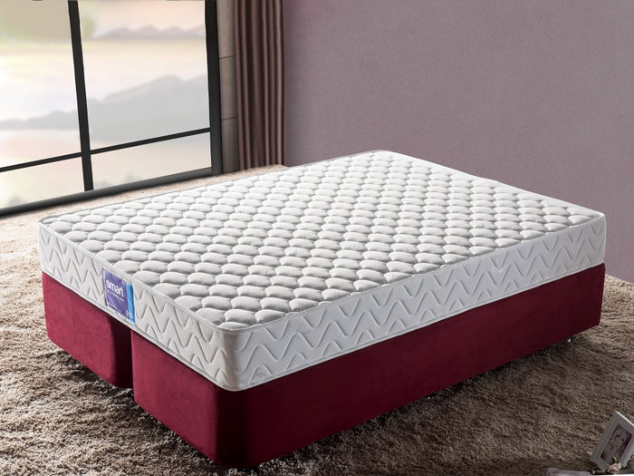 Hanah Home Colchón Inteligente 150x200 cm Doble Cara Firme con Almacenamiento Integrado y Diseño Tradicional Americano