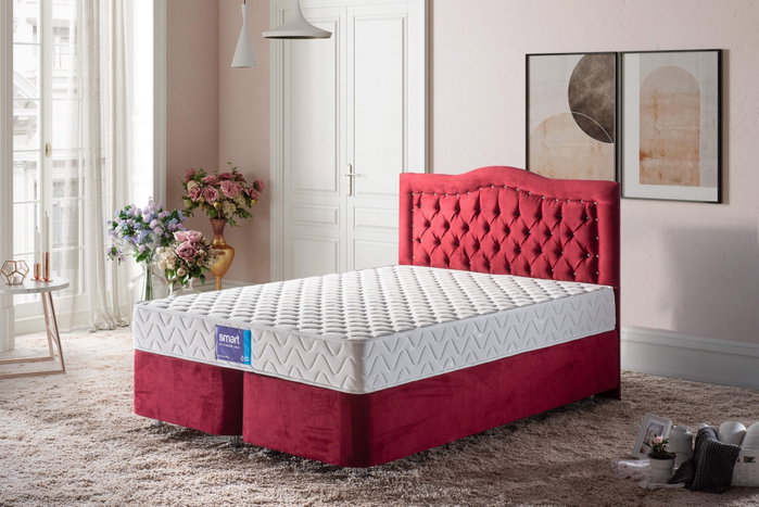 Hanah Home Colchón Inteligente 150x200 cm Doble Cara Firme con Almacenamiento Integrado y Diseño Tradicional Americano
