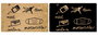 DKD Home Decor Pack de 6 Felpudos de Fibra de Coco y PVC 60x40x1,5 cm Diseños Llaves y Mascarilla