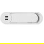 HERRAJES ALK Pasacable Ovalado 180X53 2XUSB Blanco Cargador No Incluido