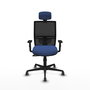 PIQUERAS Y CRESPO Silla de oficina Yunquera con mecanismo Sincro, Azul marino y Negro